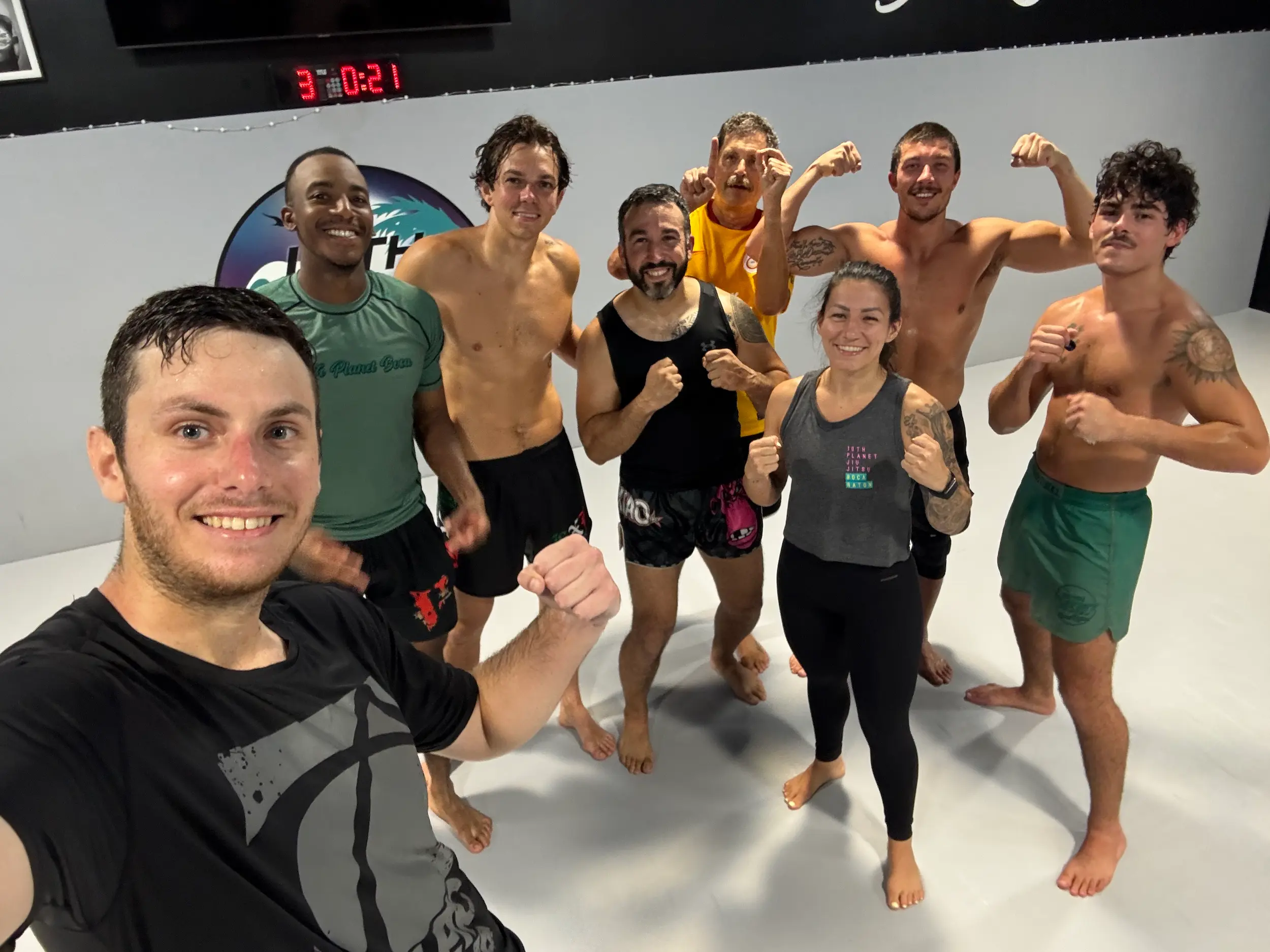 MMA and kickboxing students at 10th Planet Boca Raton